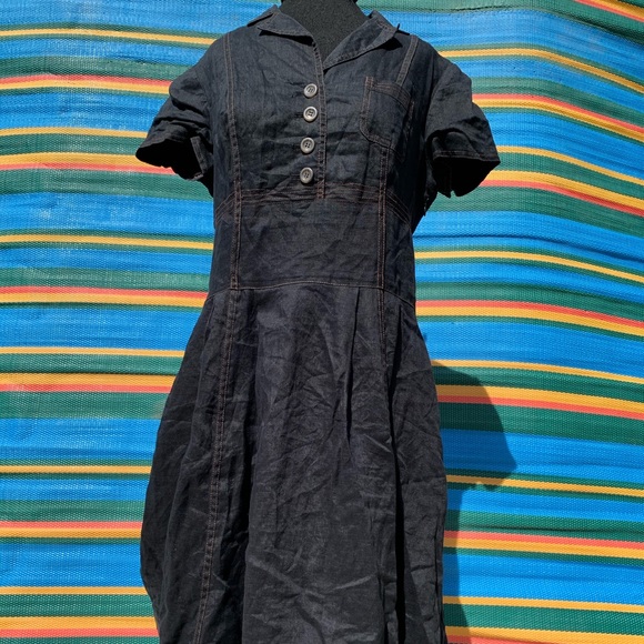 Talbots Black Denim Dress - Picture 1 of 7